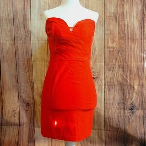 🍒Poetry Sweetheart Strapless Mini Dress size Large